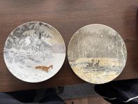 "Rådjur i vårbrytning", Räv i vinterny"