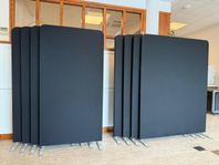 Golvskärmar, 8 stycken, kompletta med skärmfötter