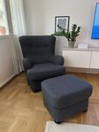 Mio Fåtölj med fotpall 