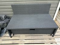 Utemöbel, soffa med bord för Balkong 