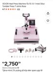 VEVOR Heat Press Machine 15x15 i 8 i 1 Press T-shirts Rosa