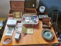 Samling Cigarr & Cigarrett lådor mm