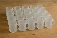 20st kaffemuggar med frostat glas