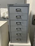 Bisley Multidrawer Hurts, 6 Lådor, Silver