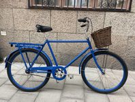 3-Växlad Indigoblå Kronan Herrcykel med korg 