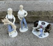 3 st Figuriner - Skördefolk - Nostalgi