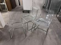 4 st stolar transparenta från Ikea TOBIAS