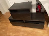 Bestå TV bänk 3 delar och glasskiva 180cm