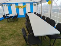 Bord och stolar uthyres