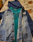 jeans jacka och långärmad tröja i pack 