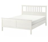 Hemnes sängram 160x200 + 2 resårmadrasser Sultan