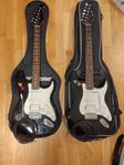 2 Supreme elgitarr packet med kabel, pick, väska och band