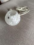 Bordslampa Vit/Blommor/Porslin