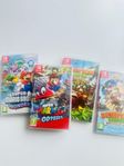 Nintendo switch spel- rensning, super Mario, donken Kong mm