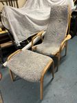 Lamino fotölj med fotpall