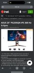 Gaming skärm ASUS 25" PG259QN IPS 360 Hz G-Sync