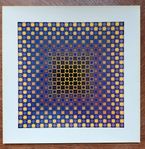 Victor VASARELY Original heliogravyr "ALOM", 1971