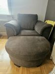 IKEA TIDAFORS fotölj med fotpall
