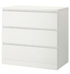 ikea malm 4 st byråer i nyskick + glasskiva 