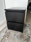 Ikea Malm byrå med 2 lådor in black