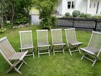 Teakstolar 6 st