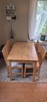 Matbord 130x75 med 4 st stolar