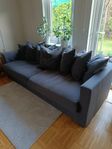 Grå 3sits-soffa