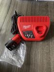 milwaukee laddare+batteri