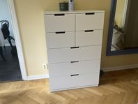 NORDLI Byrå med 7 lådor, vit