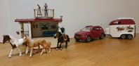 Schleich bil med hästtransport + husvagn