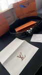 Svart Grå Bälte från Louis Vuitton
