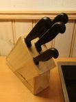 Knivblock med 5 knivar