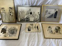 original teckningar Albert Engström Strix