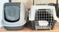 Peewee kattlåda + kattbur + tillbehör