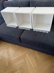3 vita eket skåp från Ikea