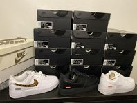 Nike air force 1 Supreme white/black Nya/Äkta/Kvitto