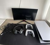 PS5+Skärm (165HZ)+Headset+Kontroller