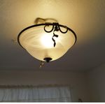 PLAFOND COTTEX Sweden vintage 1970-/80 tal i frostat glas 