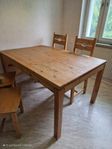 Köksbord inkl 4 stolar skänkes