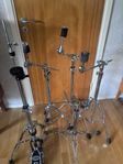 Cymbalstativ, Hi-hat & pukstativ