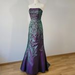 Helena Crona Vintage Balklänning – Y2K Ljuslila & Grön