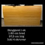 Sänggavel i ek