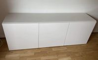 180 cm bestå vit/Lappviken/höggalans vit och glas skiva