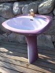 Exclusiv Tvättställ rosa ITALY + blandare i guld