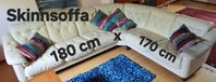 Skinn soffa Off-white