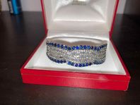 Armband med diamanter och safirer