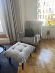 Ligne Roset Fåtölj med pall 