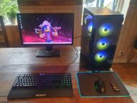 Speldator i7 komplett med skärm tangentbord och mus 