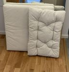 Ikea KUDDARNA sittdyna & ryggdyna OFF-WHITE bortskänkes