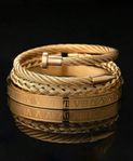 Retro Braided Twist Stainless Steel Bracelet